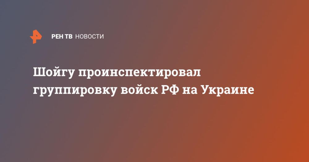 Шойгу проинспектировал группировку войск РФ на Украине