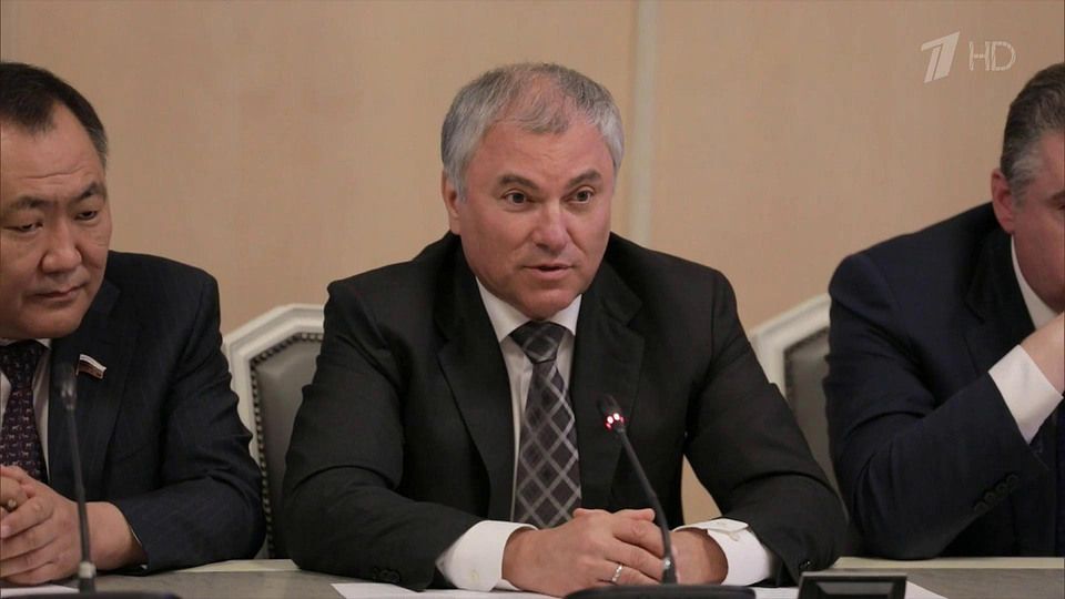 Спикер Госдумы Вячеслав Володин встретился с делегацией Народного совета ЛНР