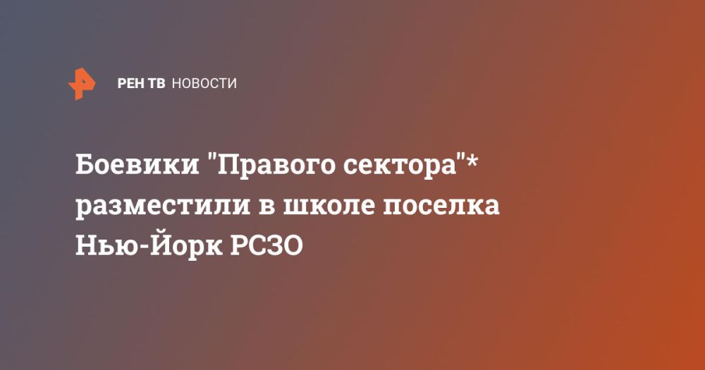 Боевики "Правого сектора"* разместили в школе поселка Нью-Йорк РСЗО