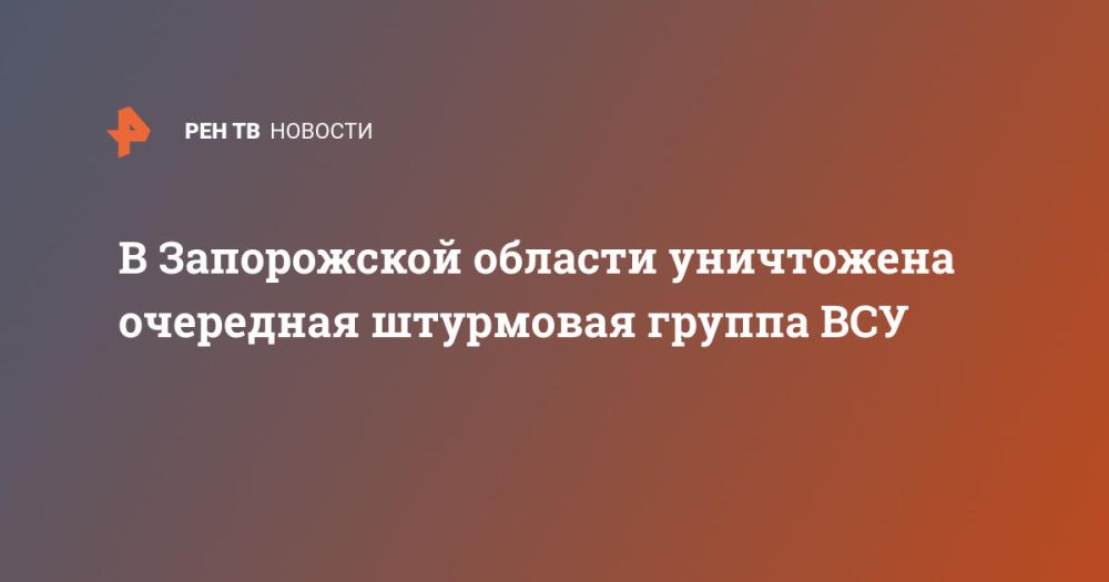 В Запорожской области уничтожена очередная штурмовая группа ВСУ