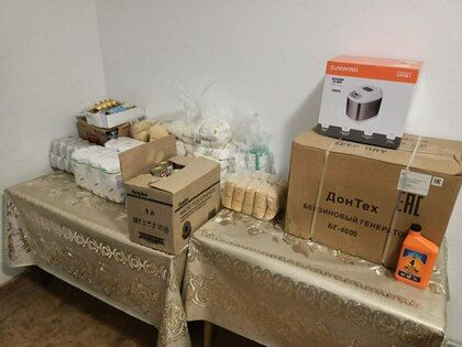 МКСМ передало гумпомощь от фонда "Гуманитарный конвой "Быть добру" в монастырь Чугинки