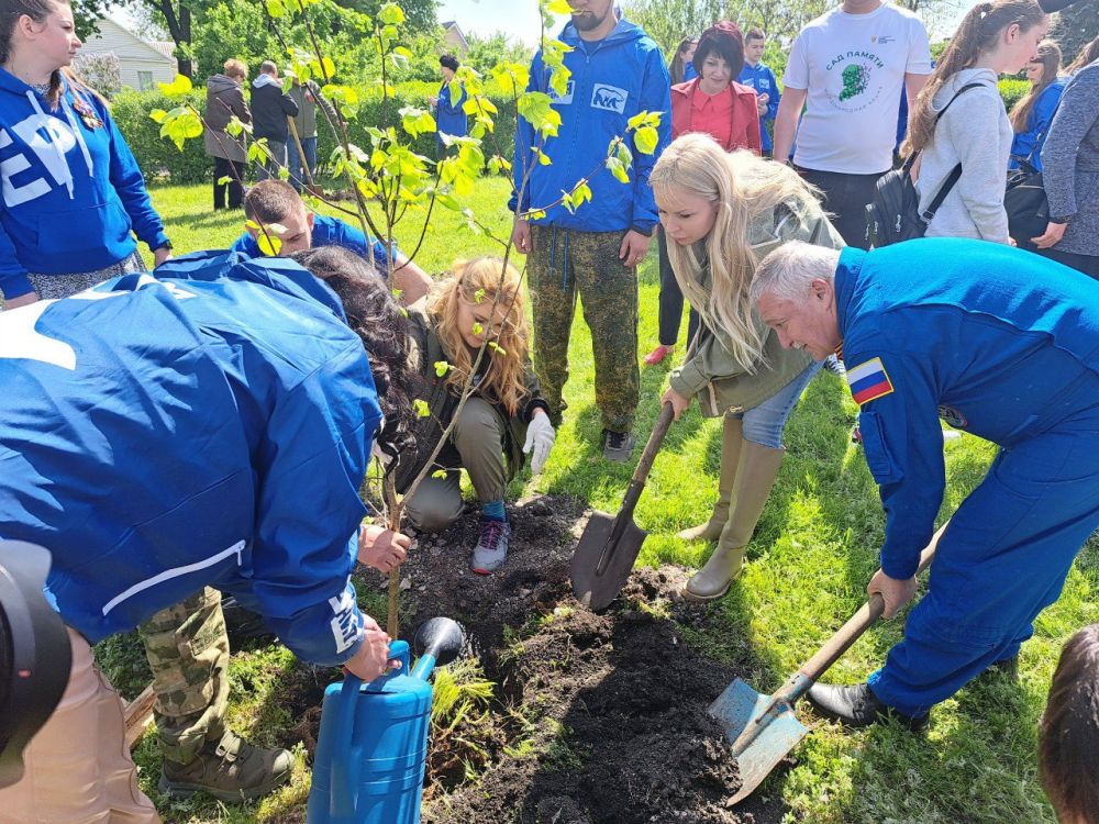 В рамках акции «Сад памяти» на территории сквера 9 мая в Луганске высадили 30 саженцев лип, сосен и клена, сообщили в Минприроды ЛНР