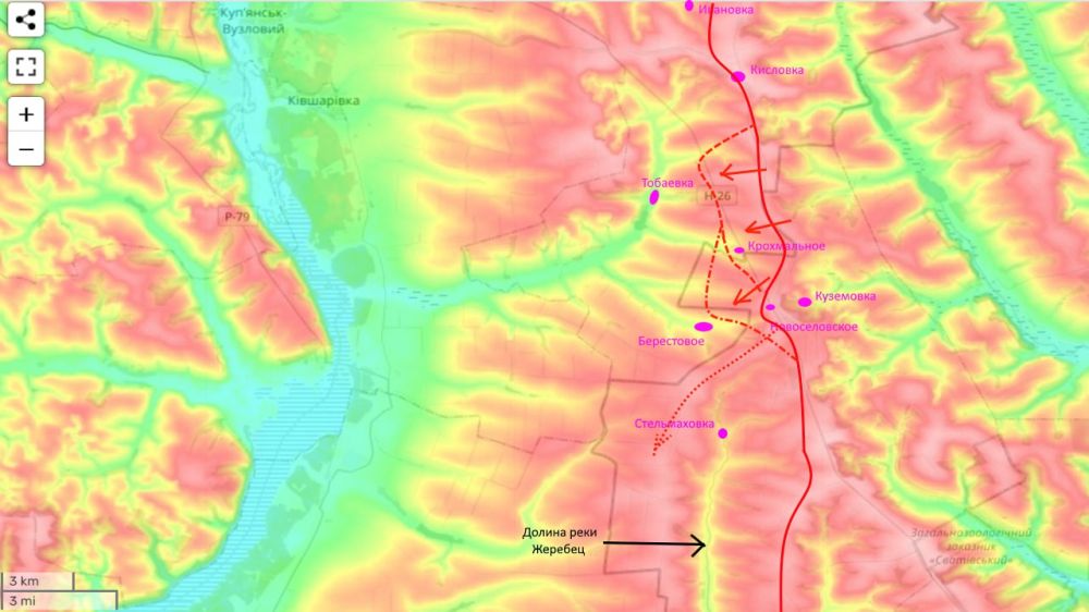 Юрий Подоляка: Луганское направление — Крохмальное-Тобаевка-Берестовое - предполагаемый замысел операции