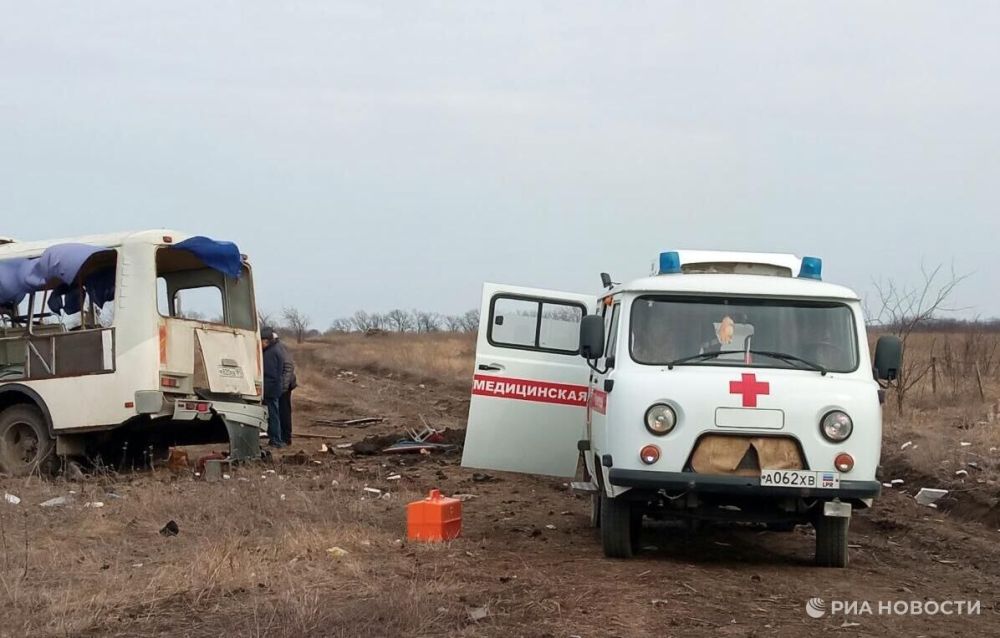 Минздрав ЛНР: состояние раненых при подрыве автобуса оценивают как среднетяжелое