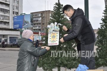 Город Рубежное представил свою елку в Луганске