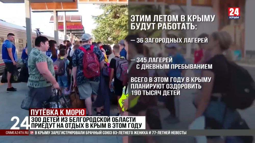 300 детей из Белгородской области приедут на отдых в Крым в этом году