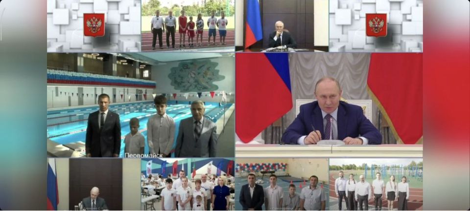Президент по видеосвязи принял участие в открытии отреставрированного бассейна в спортивной школе Первомайска