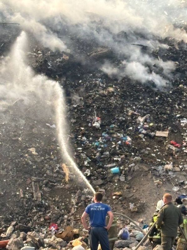 Яна Пащенко: Огонь на полигоне твердых бытовых отходов потушен, однако сохраняется плотное задымление
