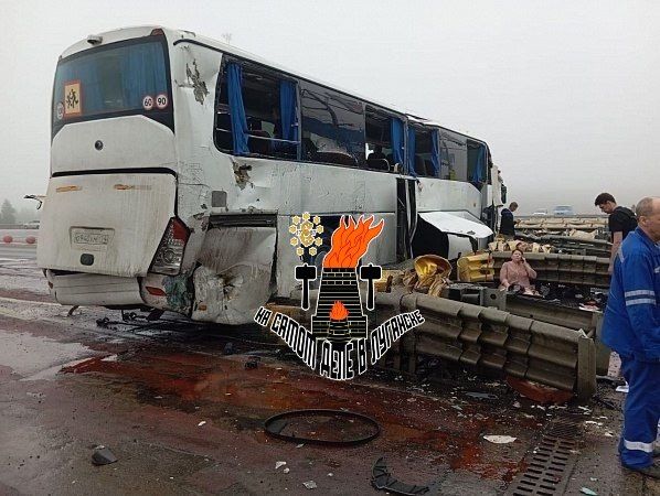 ДТП с автобусом "Стаханов- Луганск-Москва" произошло в Тульской области