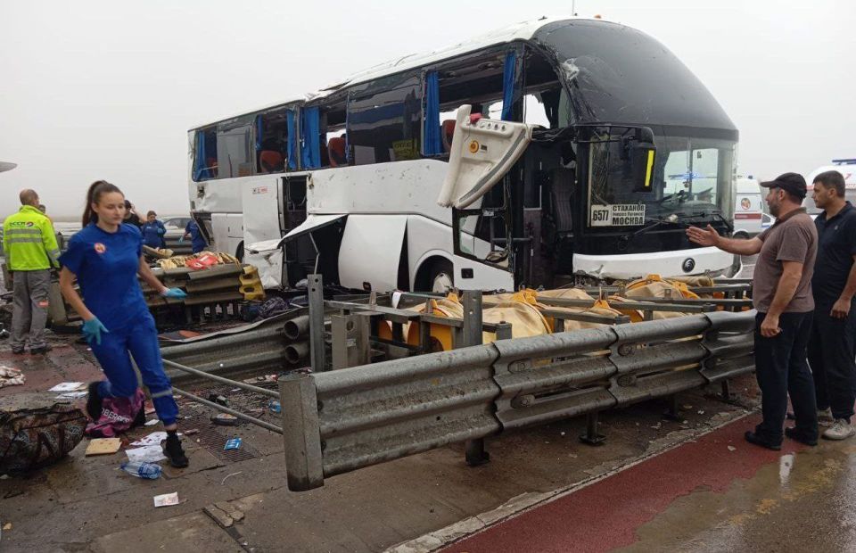 По уточнённой информации, автобус, попавший в ДТП в Тульской области, следовал из Москвы в Стаханов