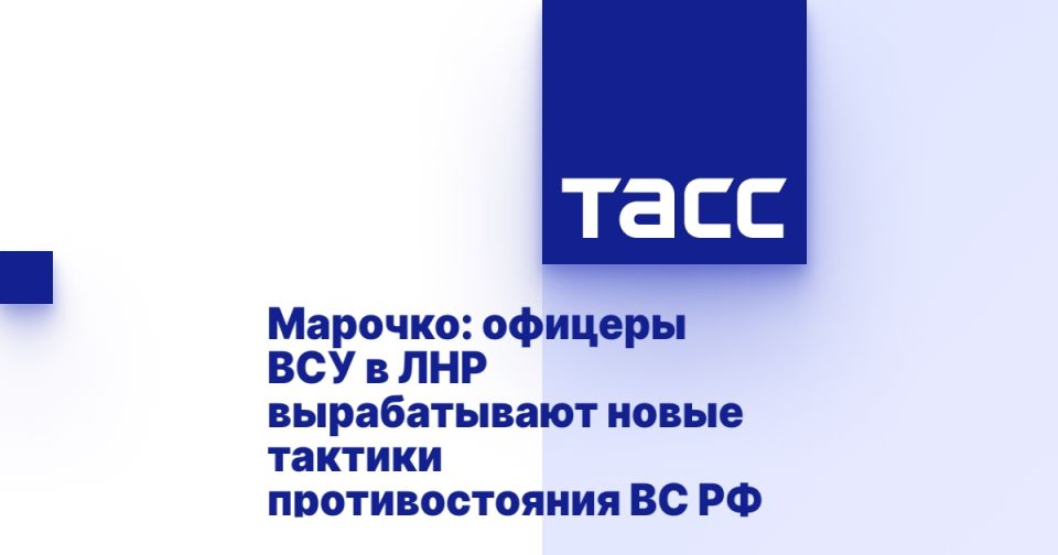 Марочко: офицеры ВСУ в ЛНР вырабатывают новые тактики противостояния ВС РФ