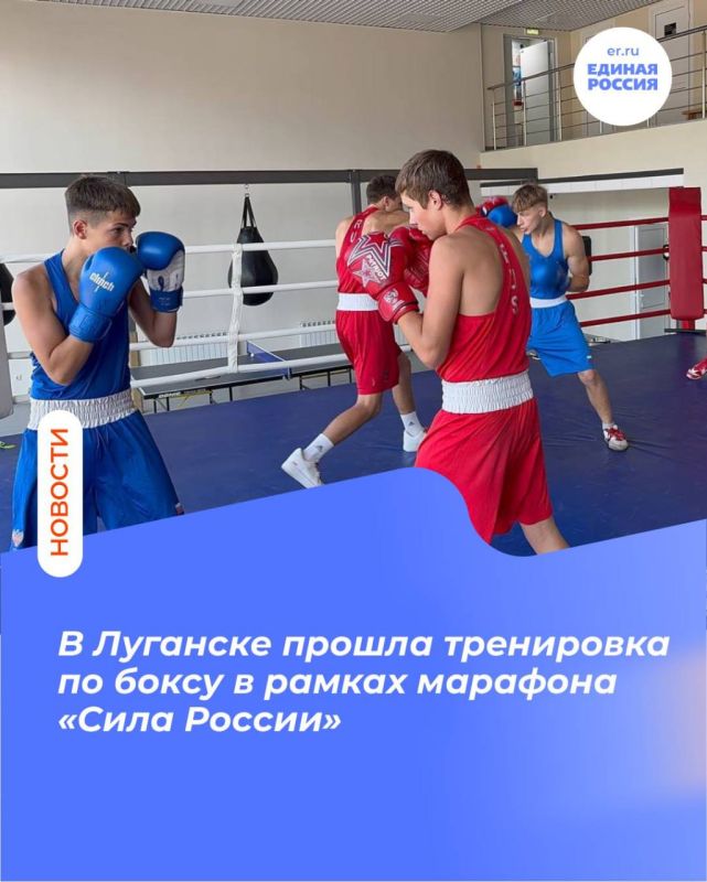В Луганске прошла тренировка по боксу в рамках марафона «Сила России»