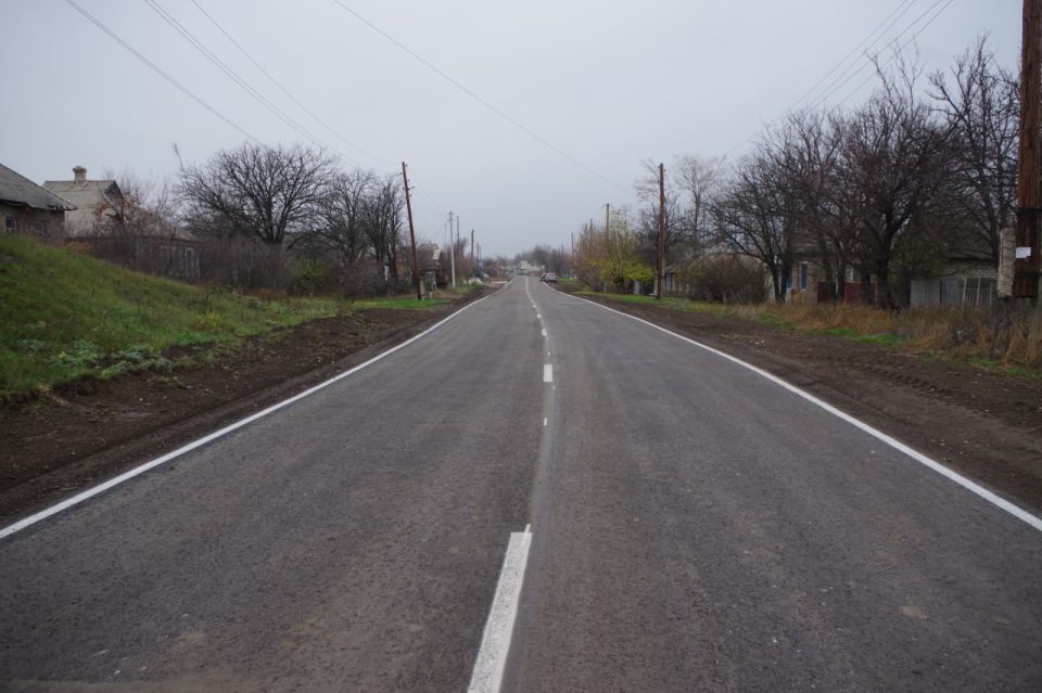 Завершен ремонт участка автодороги Желобок – Крымское – Пришиб