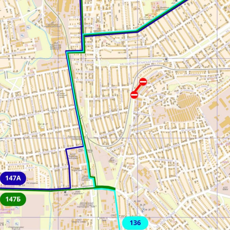 В Луганске будет временно ограничено движение транспорта по ул. 1-я Славянская