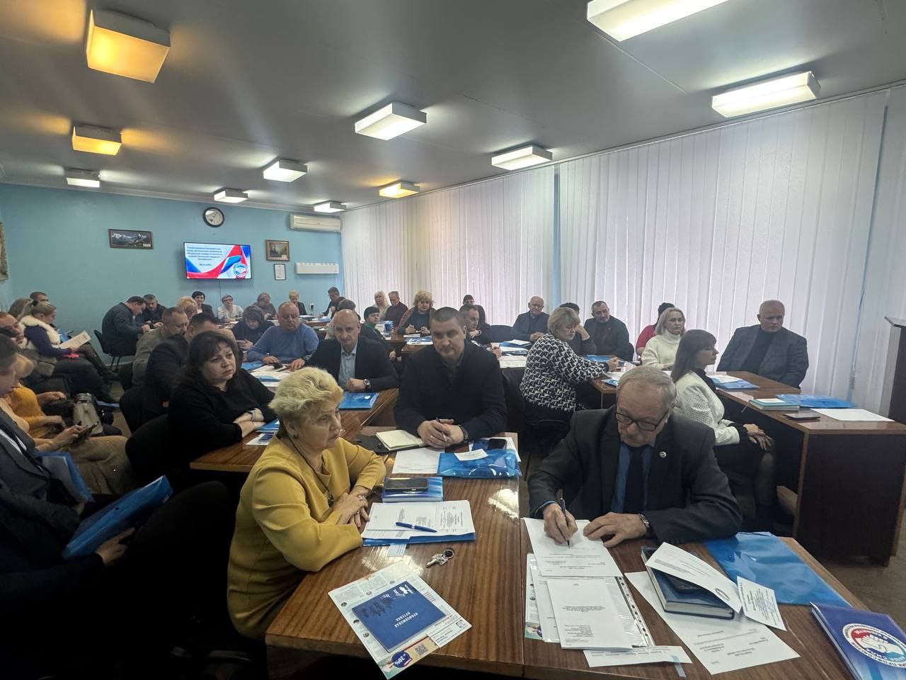 Игорь Рябушкин: В зале заседаний Федерации профсоюзов сегодня прошла V внеочередная Конференция Союза организаций профсоюзов «Федерация профессиональных союзов Луганской Народной Республики»