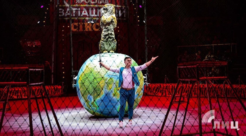 Росгосцирк и Ярослав Запашный представили в Луганске шоу «Тигры на земле и в воздухе»