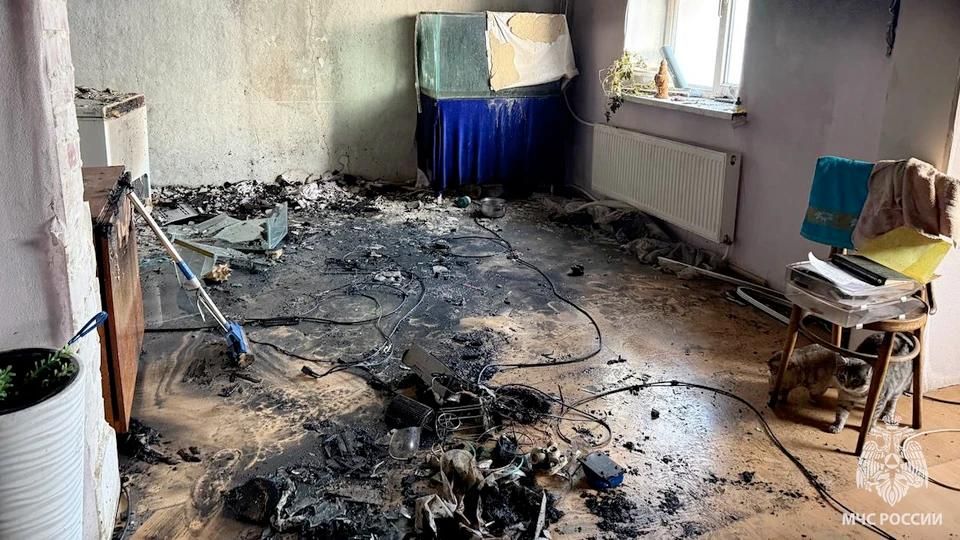 Короткое замыкание аквариума вызвало пожар в двухэтажном доме
