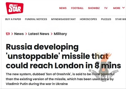 «8 минут до Лондона»: Россия создаёт неудержимого «сына Орешника» — в панике пишут даже британские таблоиды