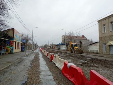 В Луганске демонтируют трамвайные пути и готовят новую дорогу по улице Фрунзе