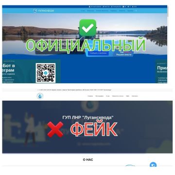 Внимание! В сети обнаружен фейковый сайт ГУП ЛНР "Лугансквода"