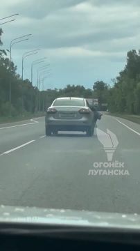 В ЛНР засняли «героя дорог» — пьяный водитель на дороге