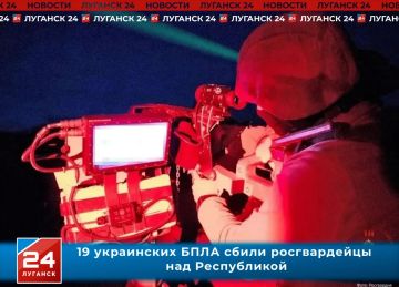 19 украинских БПЛА сбили росгвардейцы над Республикой