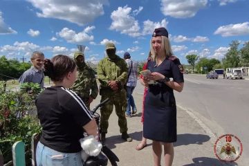 Росгвардейцы приняли участие в акции «Безопасные дороги» в ЛНР