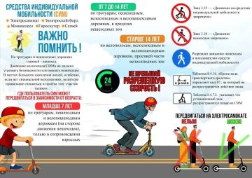 Управление электросамокатами, гироскутерами и моноколесами для детей и подростков строго регламентировано