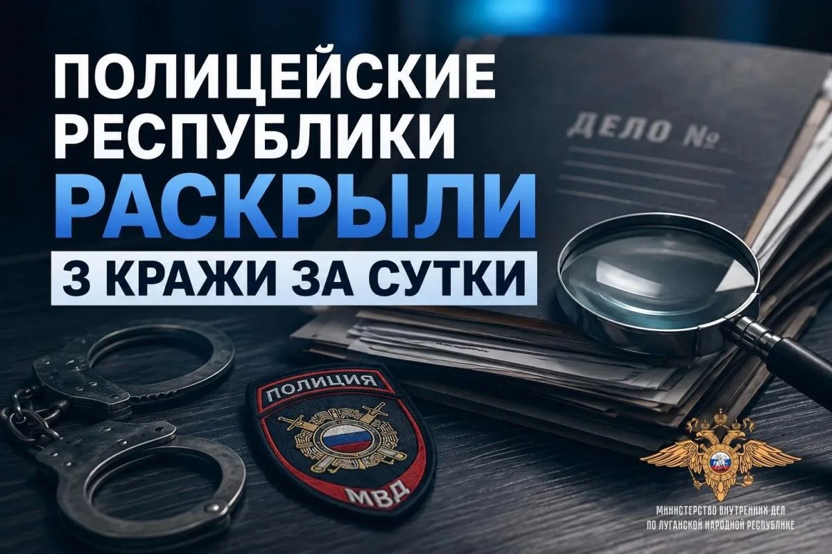 Полицейские республики раскрыли 3 кражи за сутки