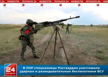12 вражеских беспилотников уничтожили за сутки росгвардейцы в небе над ЛНР