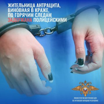 111Антрацитовские полицейские по горячим следам задержали женщину за кражу