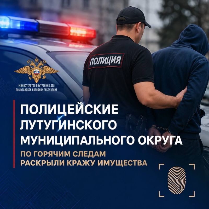 Полицейские Лутугинского муниципального округа по горячим следам раскрыли кражу