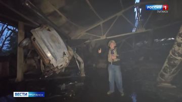 Первый удар украинского БПЛА пришёлся по крыше СТО в Луганске