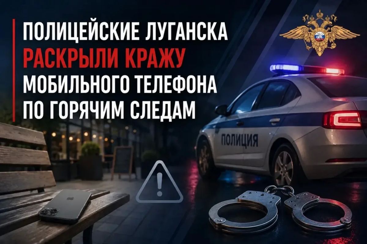 Полицейские Луганска раскрыли кражу мобильного телефона по горячим следам