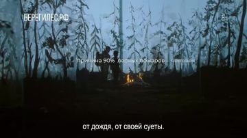 90% лесных пожаров происходит по неосторожности человека