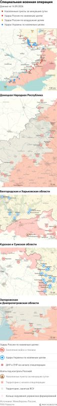 Карта спецоперации Вооруженных сил России на Украине на 14.09.2026