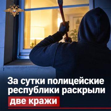 За сутки полицейские республики раскрыли две кражи