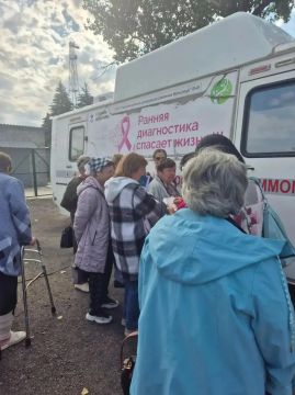 В Родаково в передвижном медкомплексе провели медицинское обследование для местных жителей