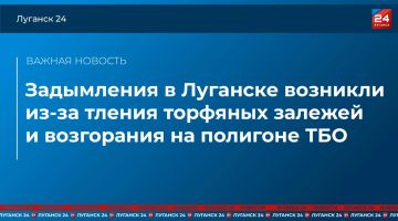 Задымления в Луганске возникли из-за тления торфяных залежей и возгорания на полигоне ТБО