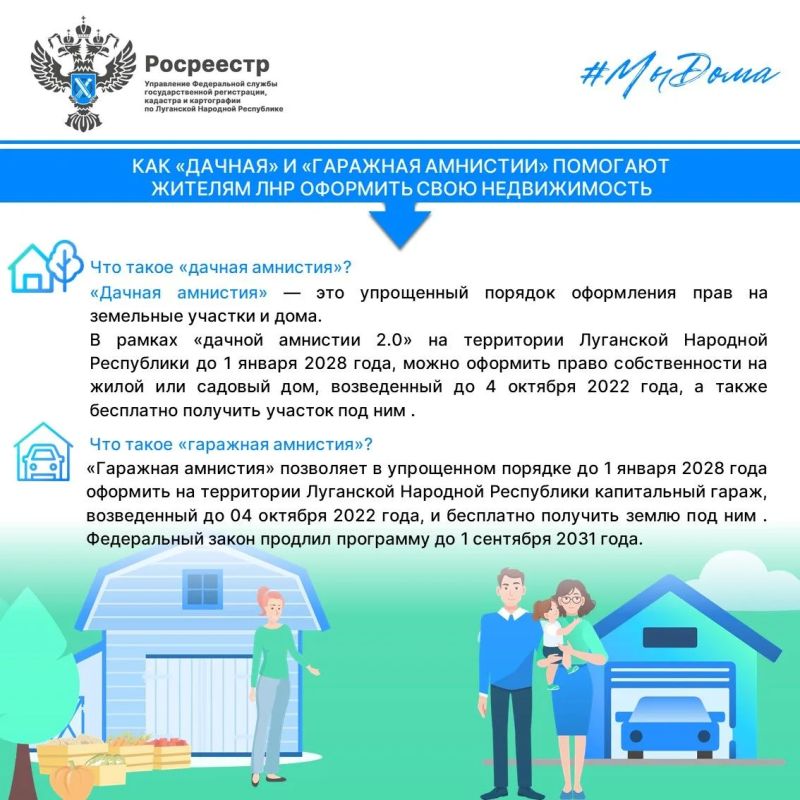 #МыДома: как «дачная» и «гаражная амнистии» помогают жителям ЛНР оформить свою недвижимость